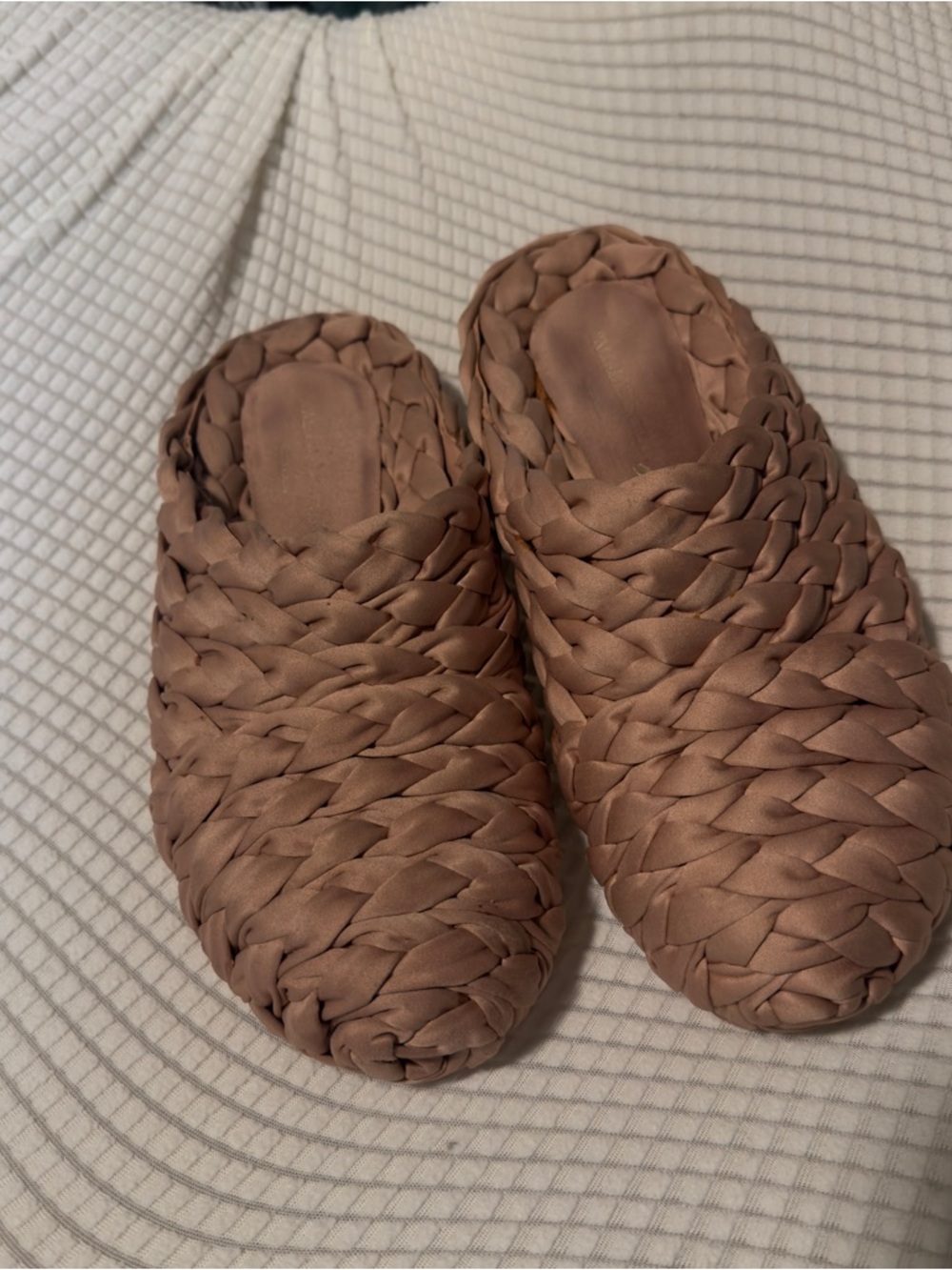 Woven Slip-On Women’s Mules in Taupe